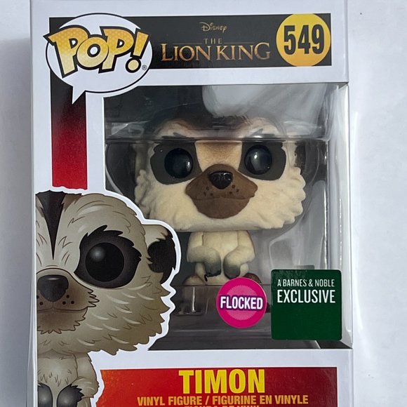 Funko POP Disney The Lion King - Timon (Flocked) #549 Barnes & Noble Exclusive - Picture 7 of 7